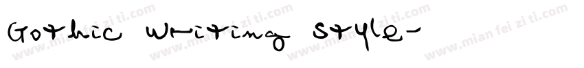Gothic writing style字体转换